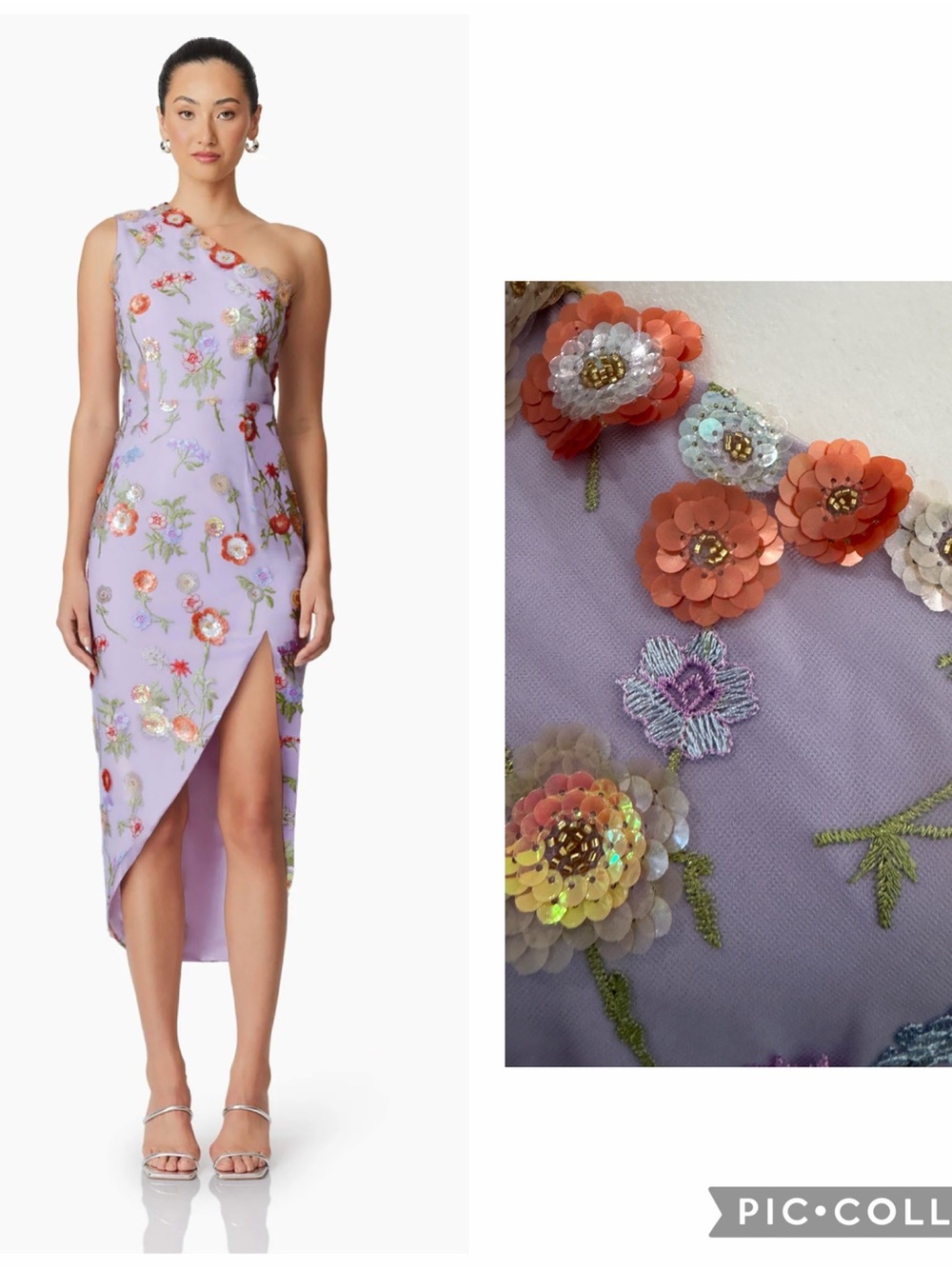 NWT ELLIATT NAYA Lavender sequined midi dress size Small